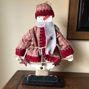 ☃️❄️Wooden snowman with jacket☃️❄️